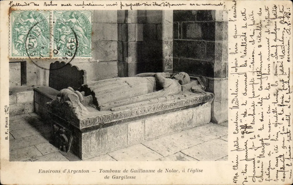 Grabmal von Guillaume de Nolac — Kirche von Gargilesse — Umgebung von Argenton - Vorderseite