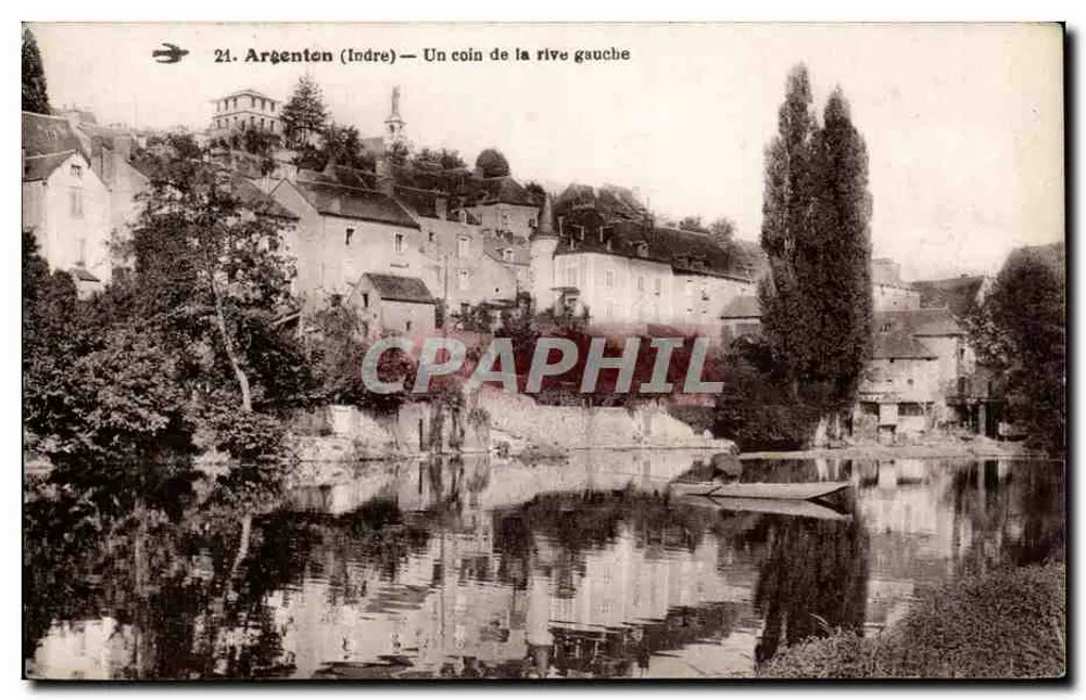 Argenton (Indre) — Ein Stück der linken Uferseite — n°21 - Vorderseite