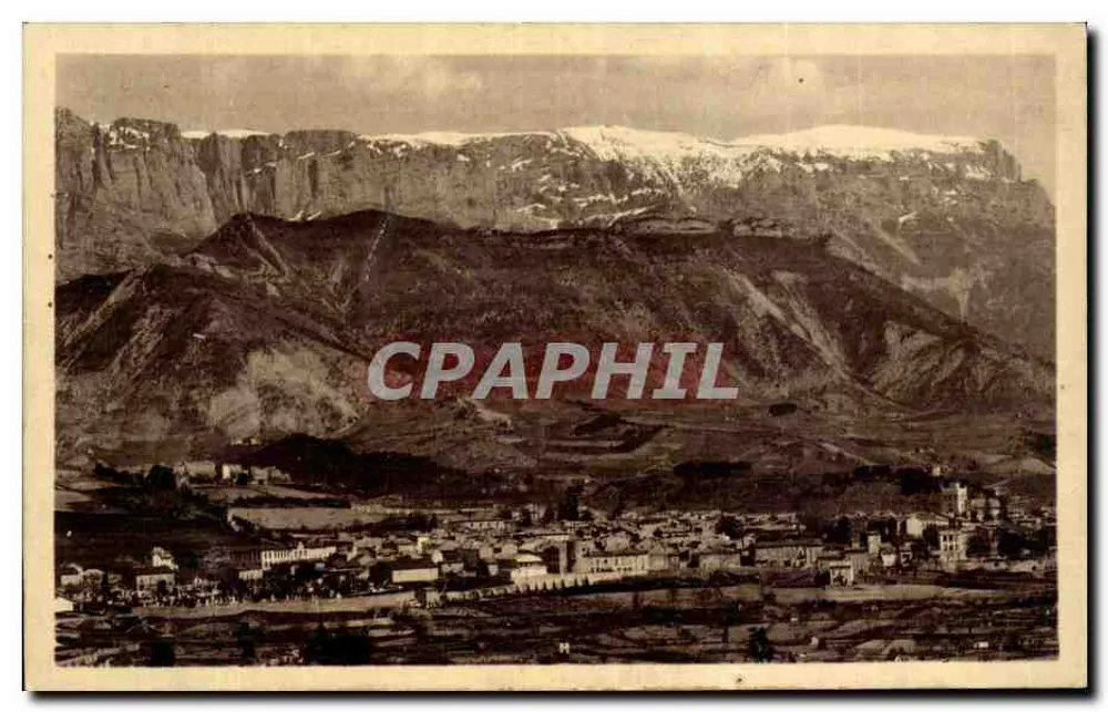 Visão geral e o Glandasse (alt. 2045 m.) — Die (Drôme) — Cliché P. Léfant - Frente