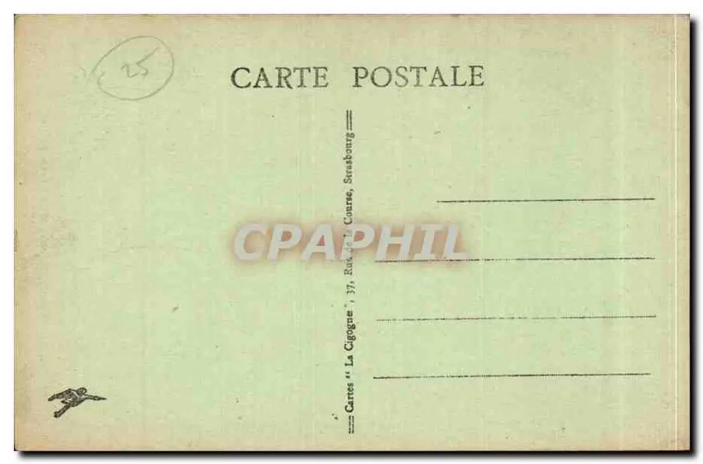 Besançon-les-Bains — Porta Taillée — Cartes 'La Cigogne', Strasbourg - Verso