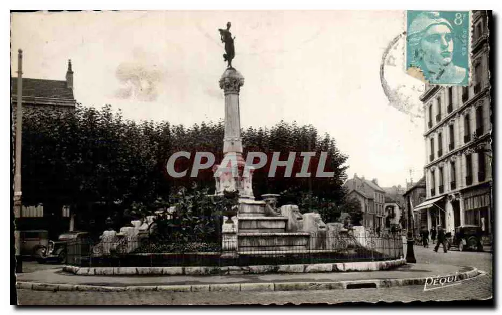 Place de Besançon — Fontaine monumental com estátua — editor Péguin, n°179 - Frente