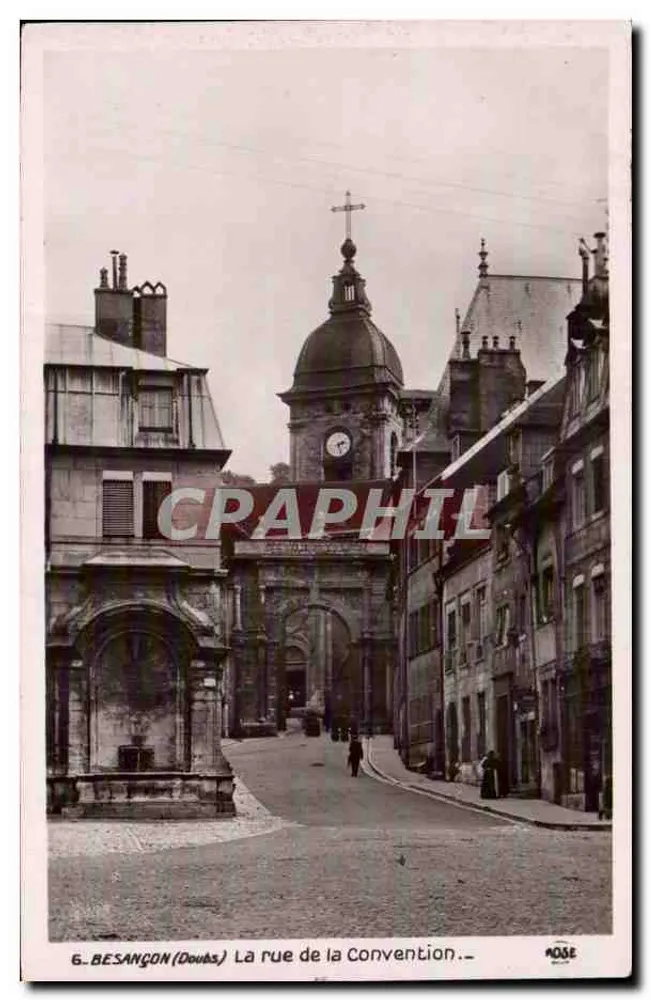 Besançon (Doubs) — A rua da Convenção — editor ROSE - Frente
