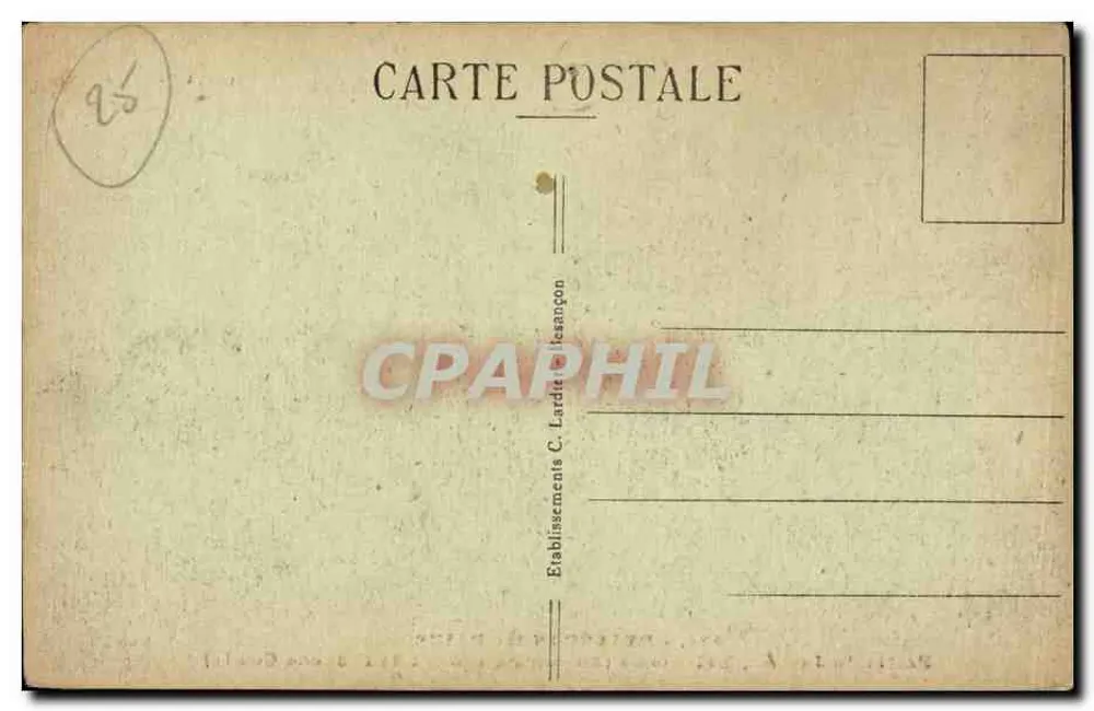 BESANÇON-les-BAINS — Justizpalast, 16. Jahrhundert (ehemaliger Parlament der Franche-Comté) — Verlag C. Lardie, Nr. 224 - Rückseite