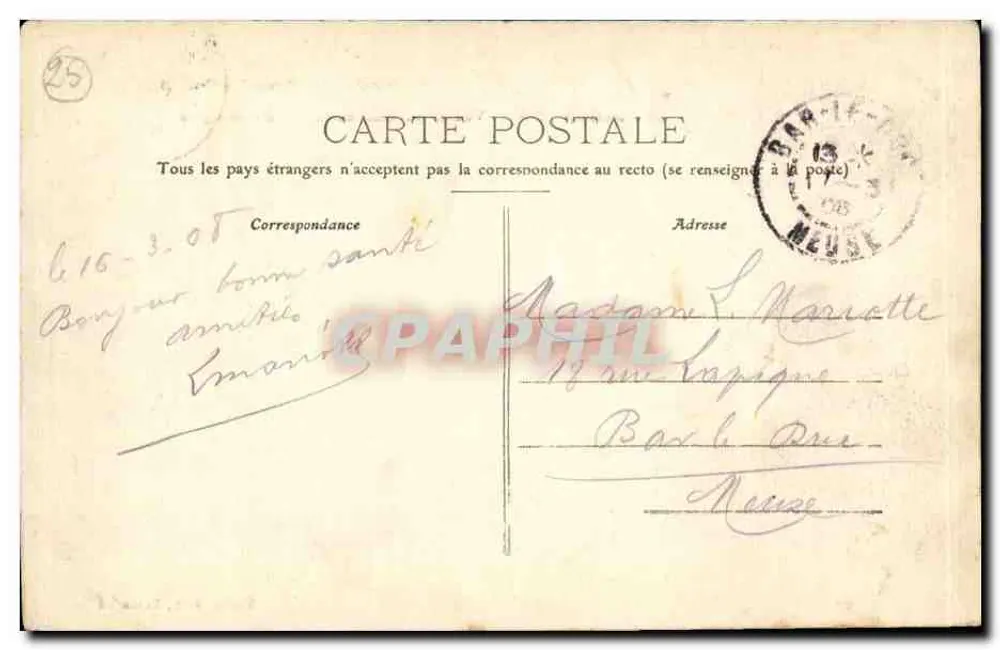 BESANÇON — Vale da Casamène e ilha Ma - Verso