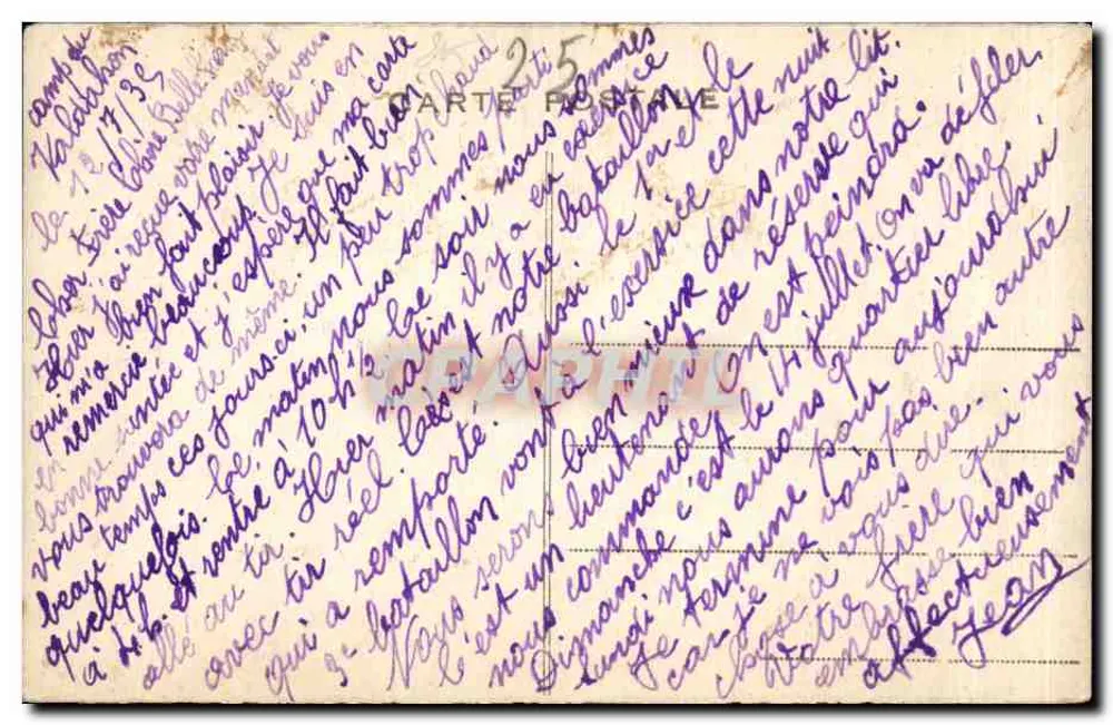 Lager Valdahon (Doubs) — Die Hauptallee — Ausgabe A. GIROD - Rückseite