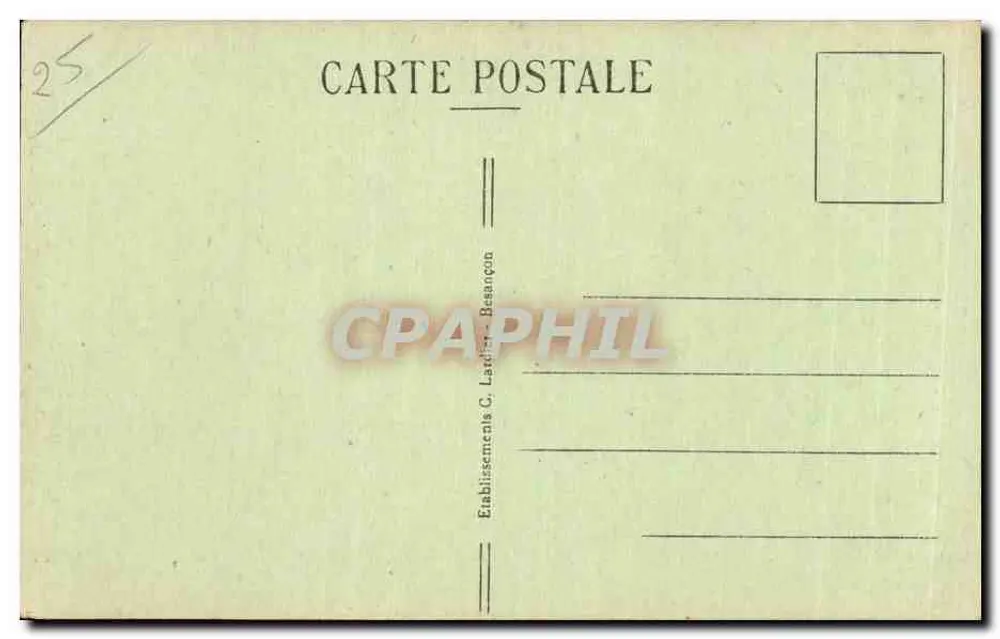 Ruinen des alten Schlosses Saint-Denis — Tal der Loue — SCEY-en-Varais — Pikturische Stätten der Franche-Comté — C.L.S. - Rückseite