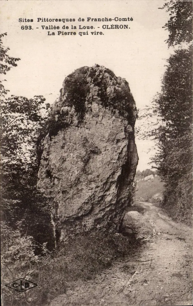 Der umgedrehte Stein — Tal der Loue — Cléron, Franche-Comté — Pittoreske Orte von Franche-Comté, Nr. 693 - Vorderseite