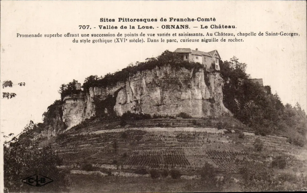 Tal der Loue - Ornans — Schloss, Kapelle Saint-Georges — Pikturische Orte der Franche-Comté, Nr. 707 - Vorderseite