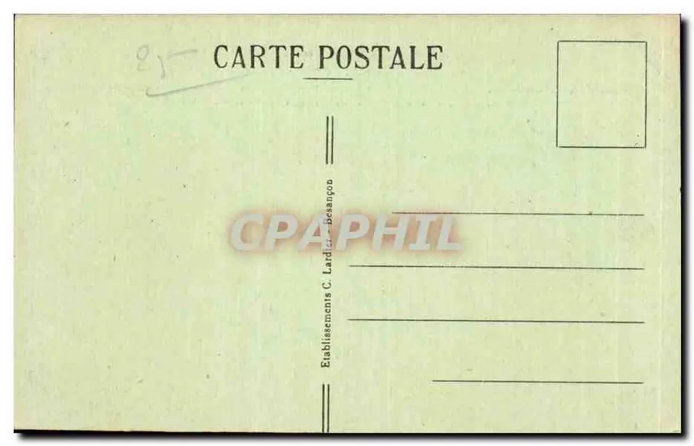 Tal der Loue - Ornans — Schloss, Kapelle Saint-Georges — Pikturische Orte der Franche-Comté, Nr. 707 - Rückseite