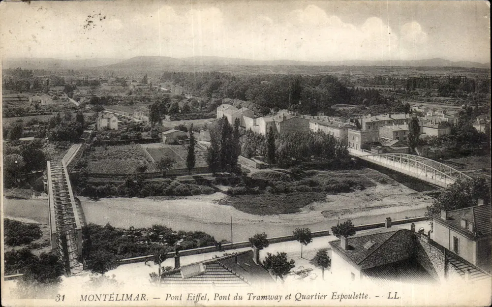 Montélimar — Ponte Eiffel, Ponte do Tramway e Bairro Espoulette — LL. n°31 - Frente