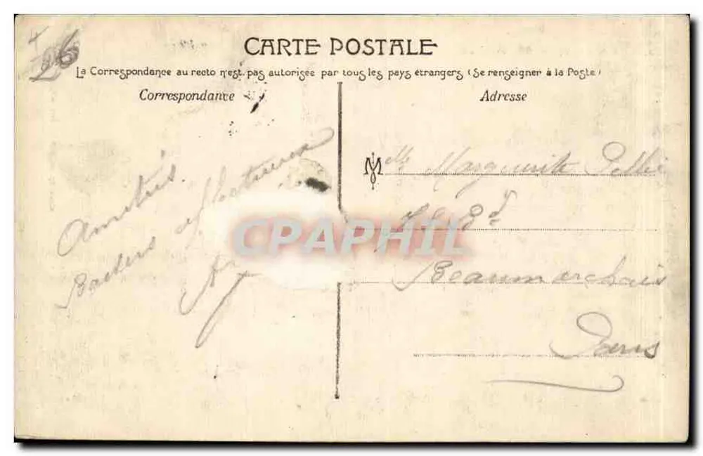 Estátua na Esplanade Championnet — Valence — Edição das Novas Galerias - Verso