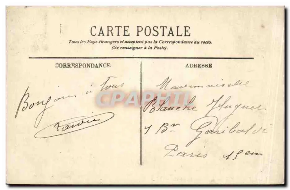 Valência — Avenida Gambetta — LL.1 — n°112 - Verso