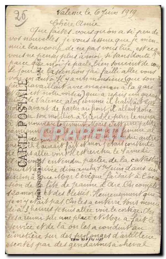 Valence — Monument de Louis Gallet — LL. Sélecta - Verso