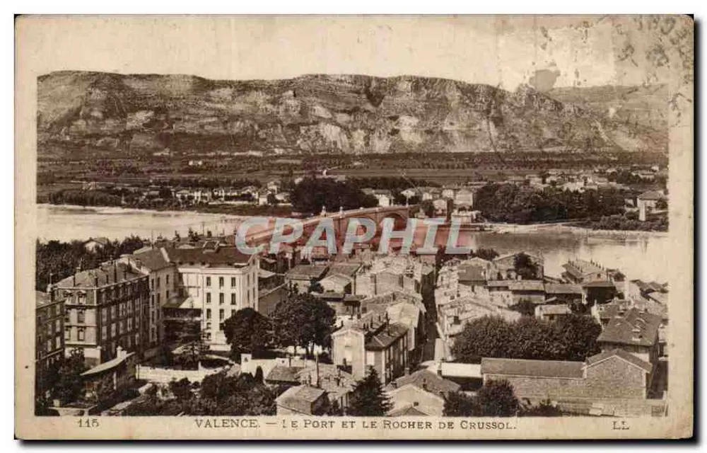 Valence — Der Hafen und der Crussol-Felsen — LL, n° 115 - Vorderseite