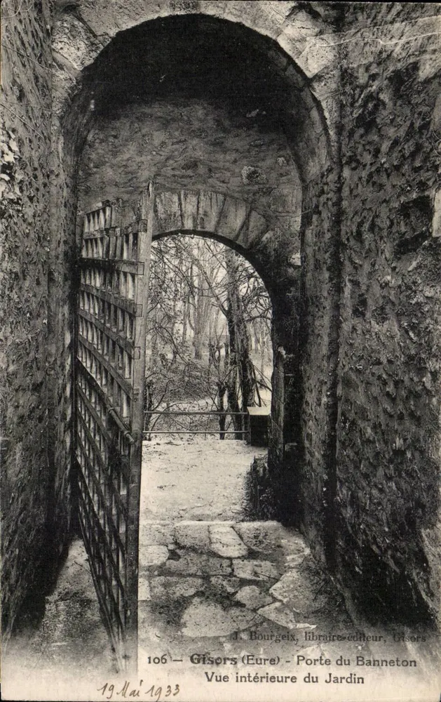 Gisors (Eure) — Porte du Banneton — Innenansicht des Gartens — J. Bourgetx, Buchhändler-Verleger, Gisors - Vorderseite