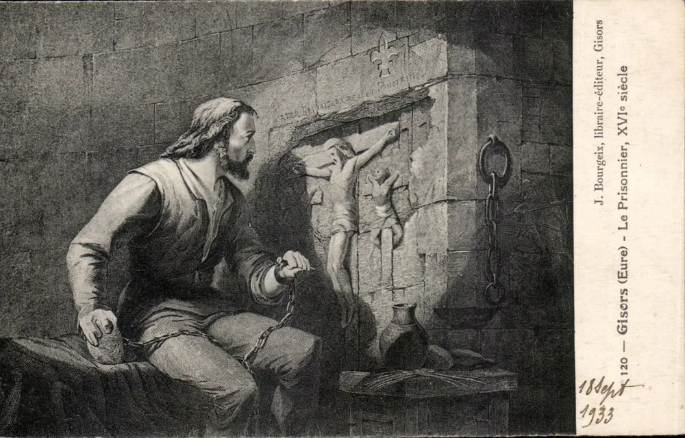O Prisioneiro - Gisors — J. Bourgeux, livreiro-editor, século XVII - Frente