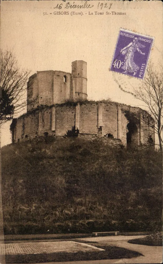 Gisors (Eure) - A Torre de São Tomé — vista da torre medieval em ruínas, editor S.R. (Société de Représentation) n°24 - Frente