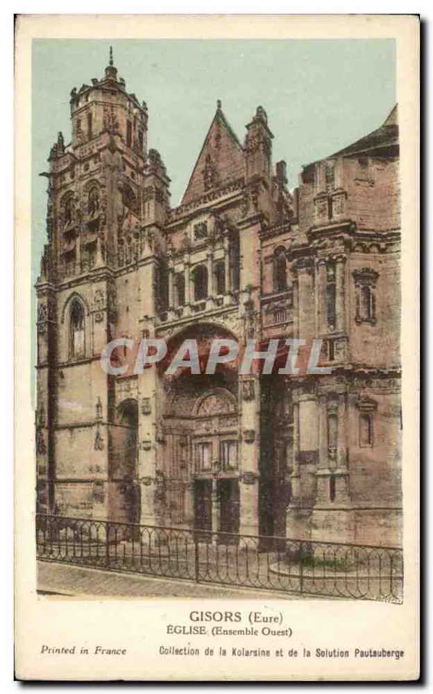 Gisors (Eure) — Igreja (Conjunto Oeste) — Coleção da Kolarsine e da Solução Pautaubeerge - Frente