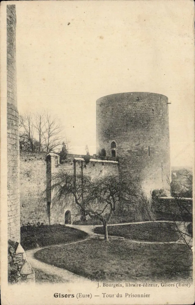 Gisors (Eure) — Torre do Prisioneiro — J. Bourgeix, editor-livreiro, Gisors (Eure) - Frente