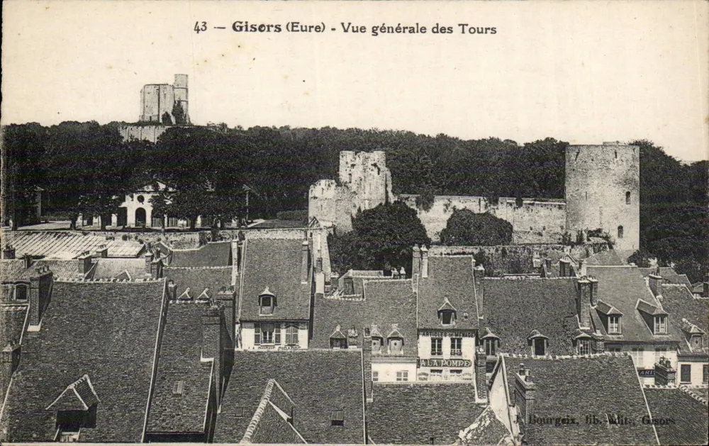 Gisors (Eure) - Vista geral das Torres — Bourgeix, Editor, n°43 - Frente