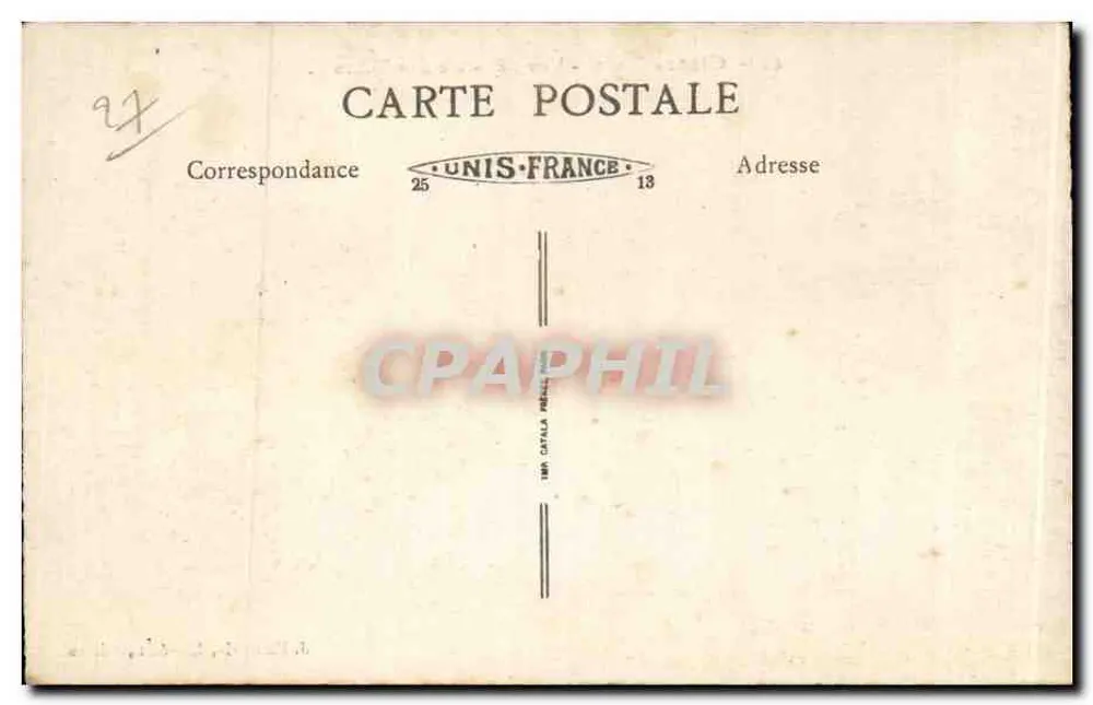 Gisors (Eure) — Vista geral das Torres — J. Bourgeix, litografia, editor Gisors - Verso