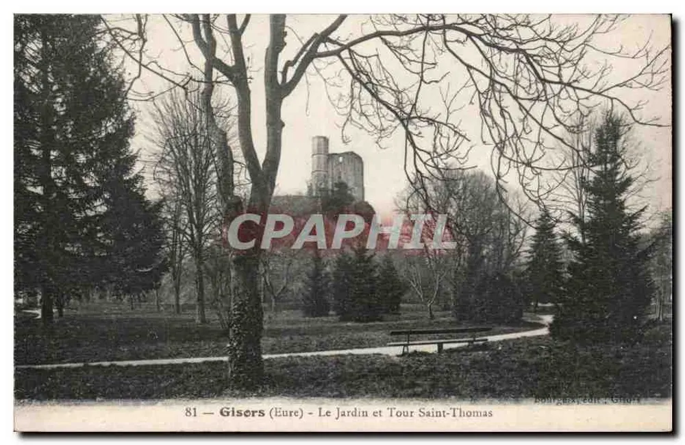 Gisors (Eure) - Der Garten und Turm Saint-Thomas — Bourgex, Verlag Gisors - Vorderseite