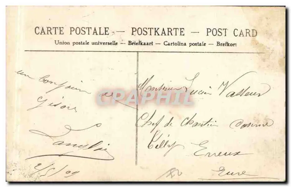 Gisors — Turm des Teufels und Tor der Felder — B. yl. Lural von der Station - Rückseite