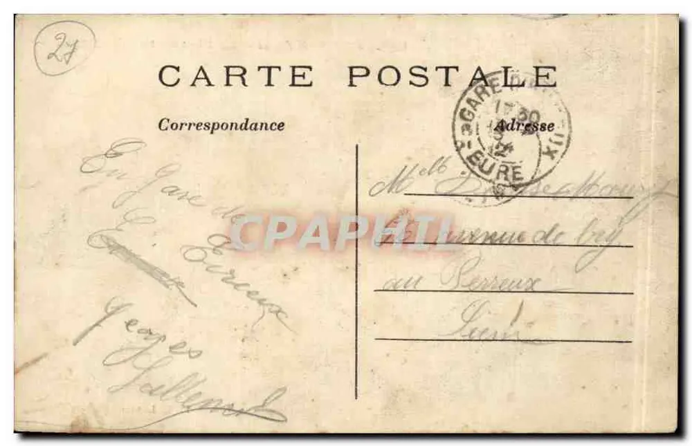 Évreux (Eure) — O Ponte da República — Editor: L'Ancre, n° 838 - Verso