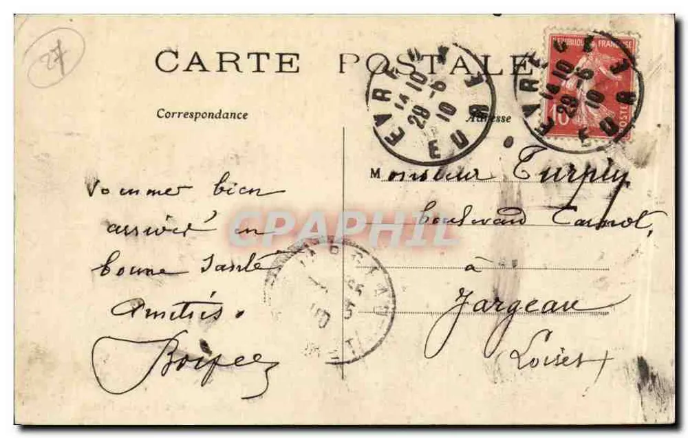 Fyvreux (Eure) — O Ponte da República — edit. Loncle, Fyvreux - Verso