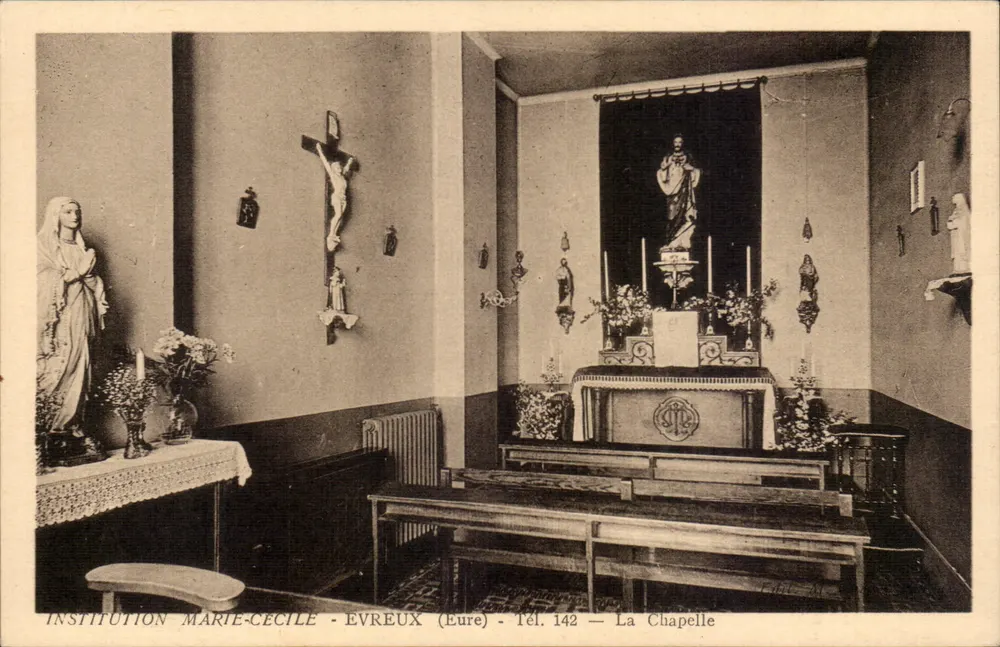 Institution Marie-Cécile - Evreux (Eure) — Die Kapelle — Tel. 142 - Vorderseite
