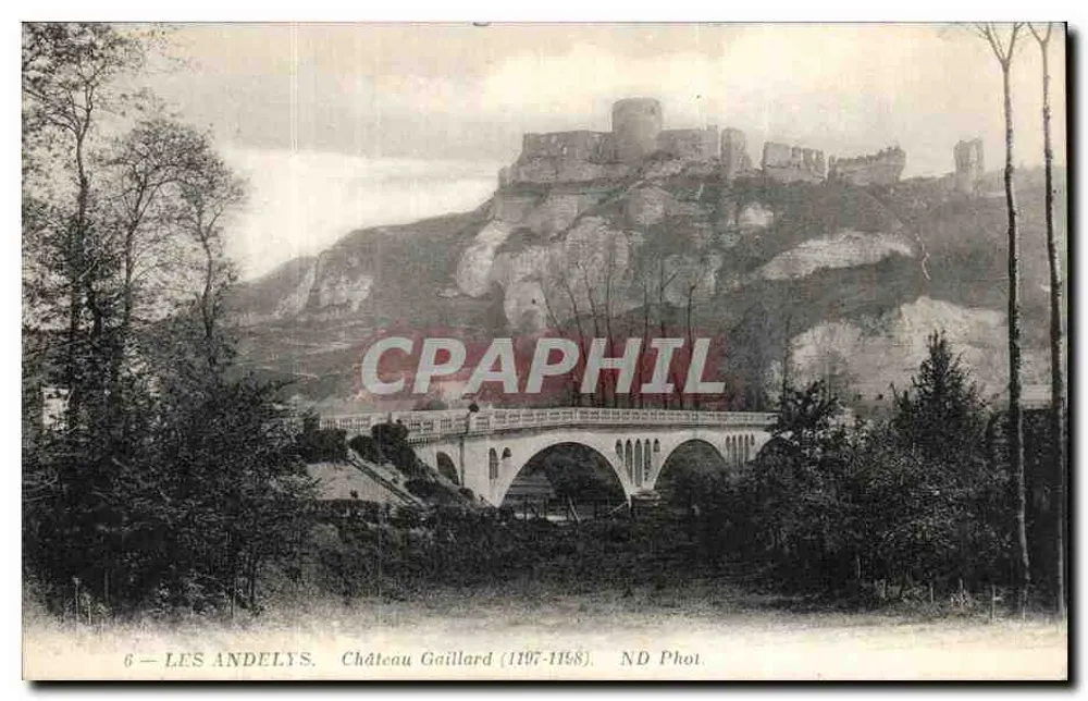 Les Andelys — Castelo de Gaillard (1197-1158) — ND Phot. - Frente