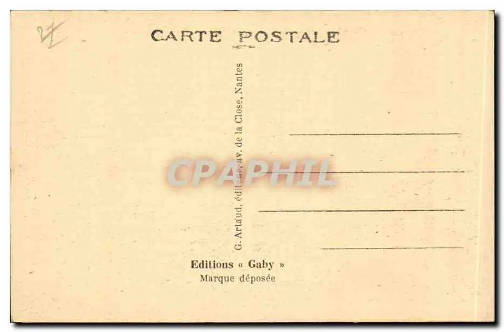 Les Andelys (Eure) — Schloss Gaillard, Petit Andely, nach einer alten Holzschnitte — G. Arlaud, Nantes - Rückseite