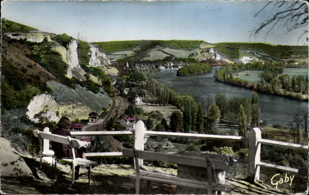 Le Petit Andely (Eure) — Orientierungstafel und das Tal der Seine — Editions Gaby - Vorderseite