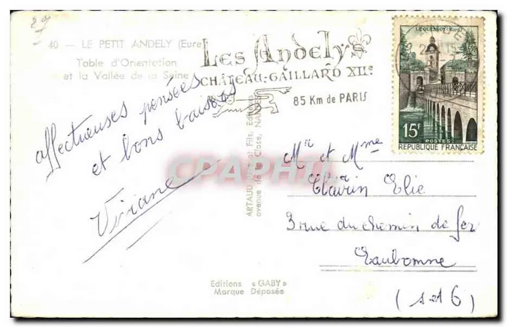 Le Petit Andely (Eure) — Orientierungstafel und das Tal der Seine — Editions Gaby - Rückseite