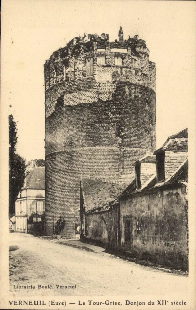 Verneuil (Eure) — Graue Turm, Burg aus dem 12. Jahrhundert — Librairie Boulé, Verneuil - Vorderseite
