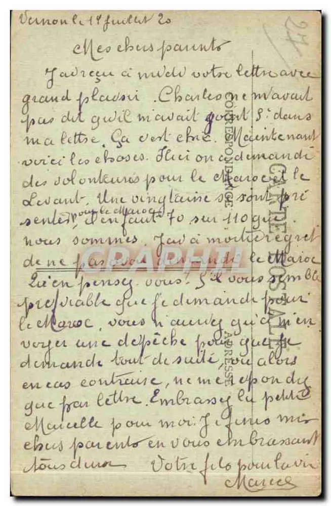 Vernon (Eure) — Panoramablick und die Seine — Verlag F. Fautret - Vernon - Rückseite