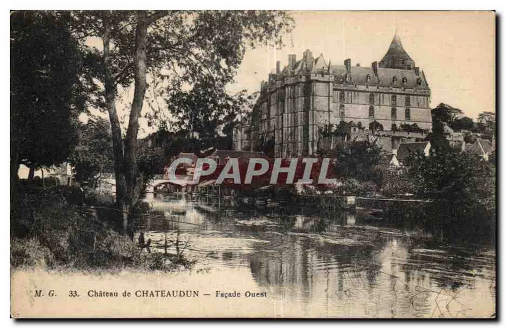 Castelo de Châteaudun — Fachada Oeste — M.G. n°33 - Frente