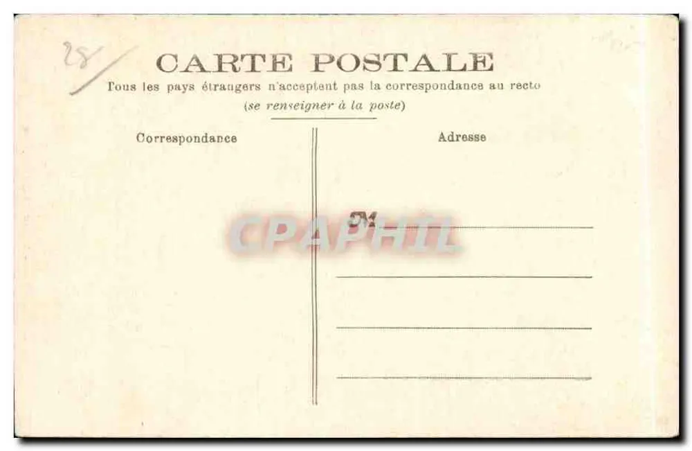 Cholzaudun — Monumento da Defesa — Editor: Cholzaudun, n° 28 - Verso