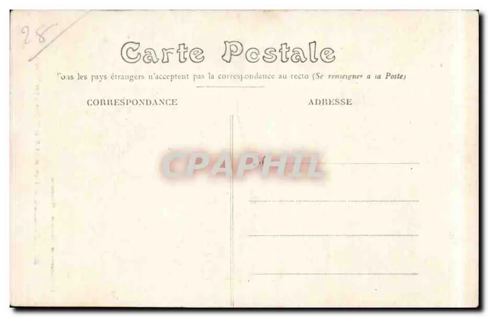 Châteaudun — Denkmal der Verteidigung, von Mercié — Sté Française de Phototypie - Rückseite