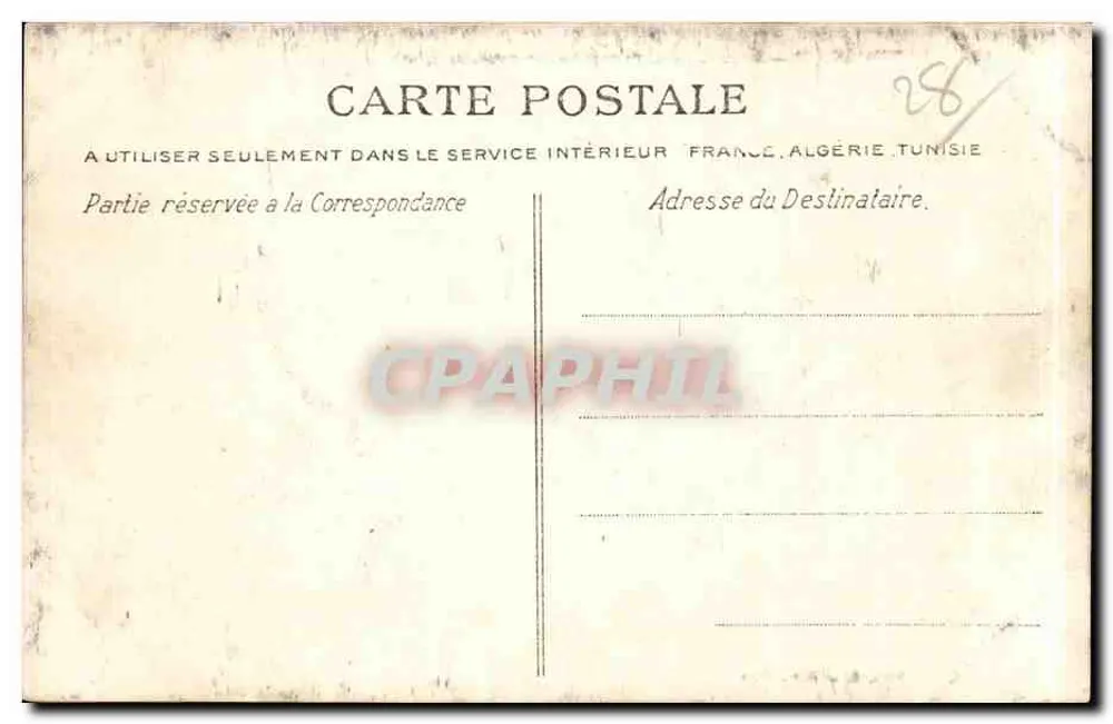 Châteaudun — Das Schloss, Ansicht vom unteren Ufer des Loir — Hélio. E. Le Deley, Paris - Rückseite