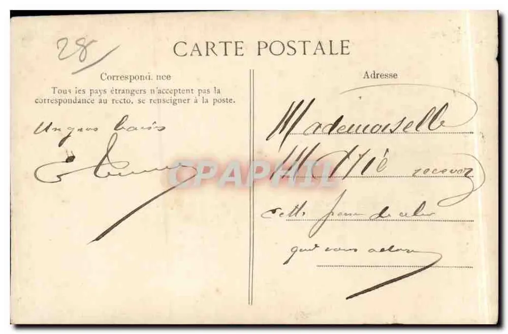 Pensée violette — Châteaubriant — editor GD - Verso