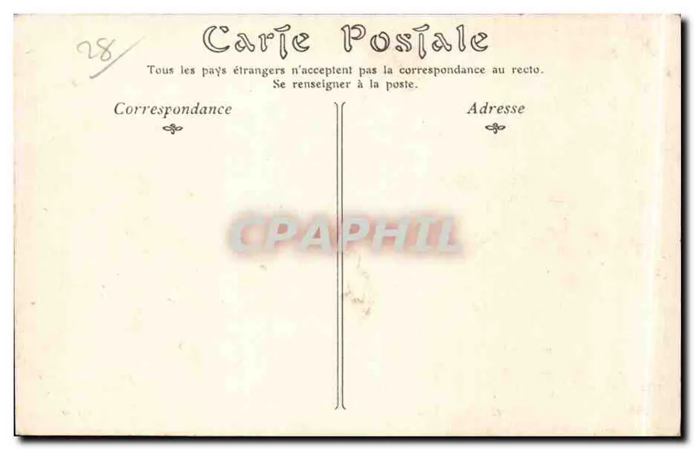 Chartres — O Liceu, lado da Capela — ND Phot - Verso