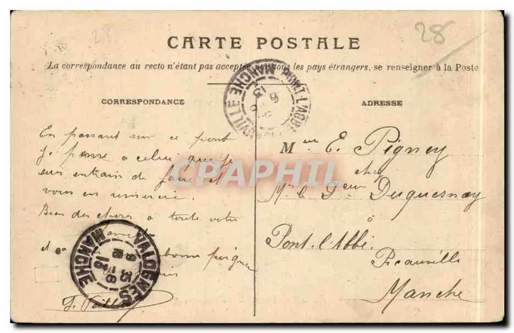 Chartres — O Pont-Neuf — Impressor TrG, n° 540 - Verso