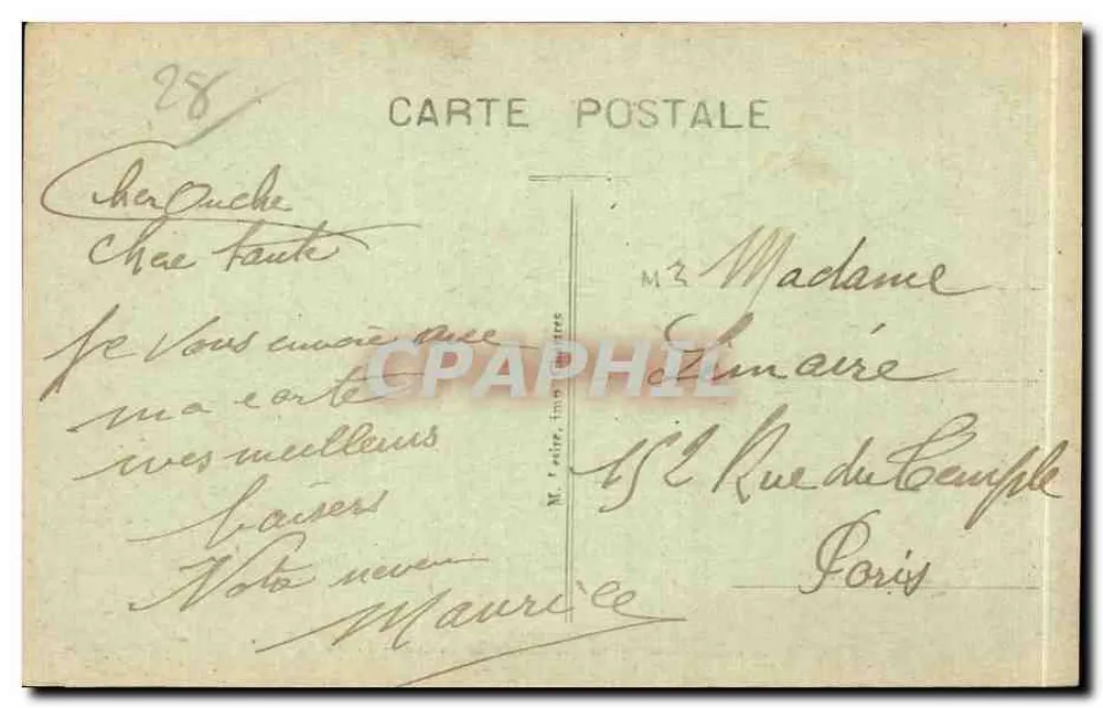 Chartres — O Monumento de Pasteur — L. V. - Verso