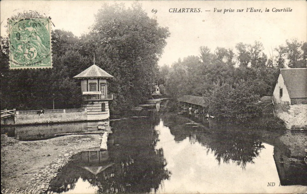Chartres — Ansicht vom Eure, La Courtille — ND M. - Vorderseite