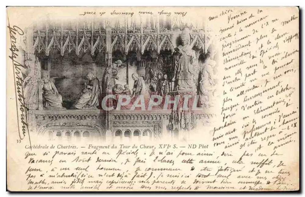 Kathedrale von Chartres — Fragment des Chorwegs, 16. Jh. — ND Piot - Vorderseite