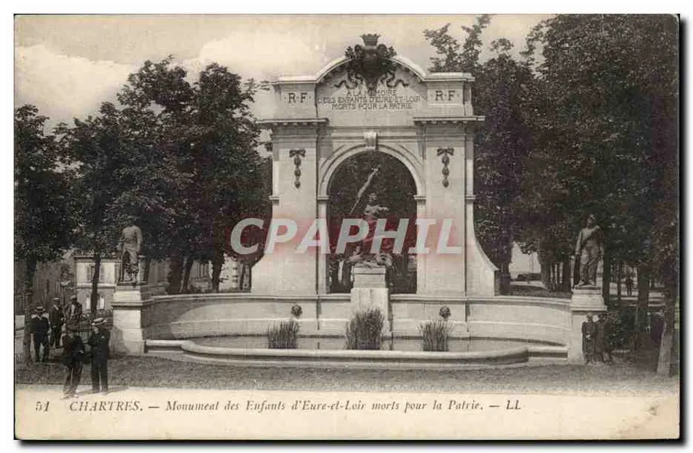 Chartres — Denkmal für die Kinder von Eure-et-Loir, die für das Vaterland starben — LL - Vorderseite
