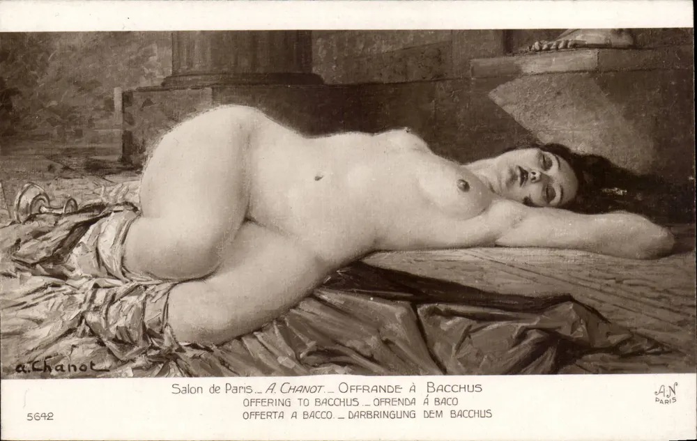 Oferta a Bacchus — A. Chanot — Salão de Paris — n° 5642 - Frente