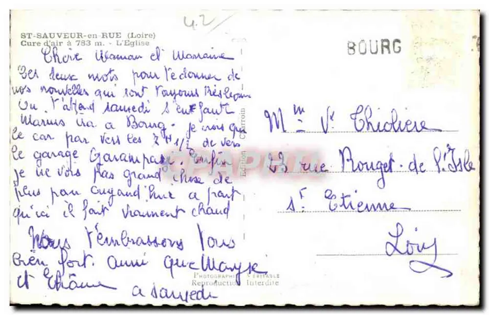 Saint-Sauveur-en-Rue — Kirche — Ausgabe Carron - Rückseite