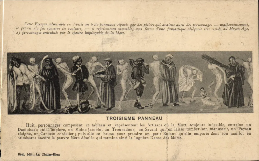 Totentanz — Dritter Panel — Béal, Verlag, La Chaise-Dieu - Vorderseite